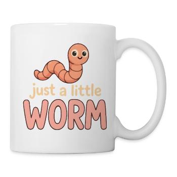 Ein kleiner Wurm | Wurm Humor - Tasse - Weiß - Rechts