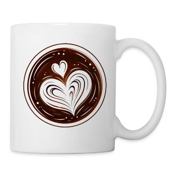 Latte Art Cœur Coffee Design - Mug blanc - blanc - Droite