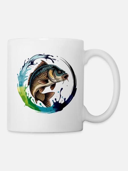 Springender Karpf - Tasse - Weiß