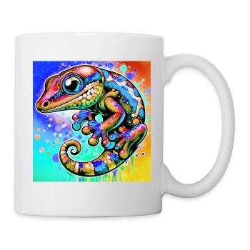 Gecko - Tasse - Weiß - Rechts