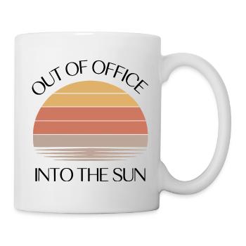 Vintage rétro de coucher de soleil de Out of the Office - Mug blanc - blanc - Droite