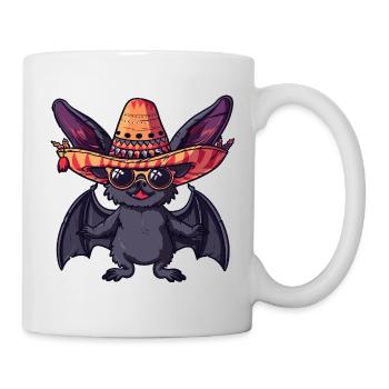 Bat Funny Sombrero - Mug - white - Right