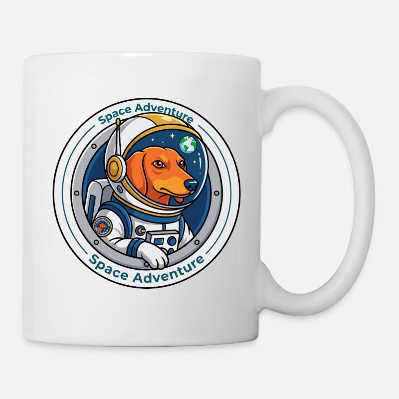 Dachshund Space Adventure: Mission Weltall - Tasse - Weiß
