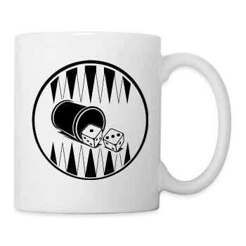 Backgammon | Jeu de société | Don - Mug blanc - blanc - Droite