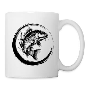 Karpfen Angeln - Tasse - Weiß - Rechts
