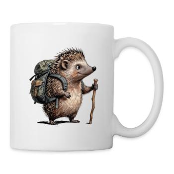 Wanderigel mit Rucksack - Tasse - Weiß - Rechts