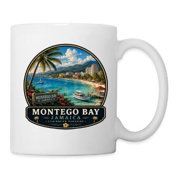 Montego Bay Jamaica Caribbean Vacation Beach Palms - Mug - white - Right