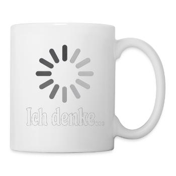 Ich denke bitte warten - Tasse - Weiß - Rechts