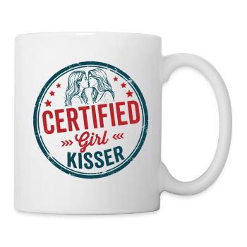 Mois de la Fierté LGBTQ - Fierté lesbienne - Girl Kisser - Mug blanc - blanc - Droite