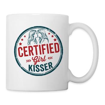Mois de la Fierté LGBTQ - Fierté lesbienne - Girl Kisser - Mug blanc - blanc - Droite