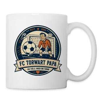 FC Torwart Papa - Tasse - Weiß - Rechts