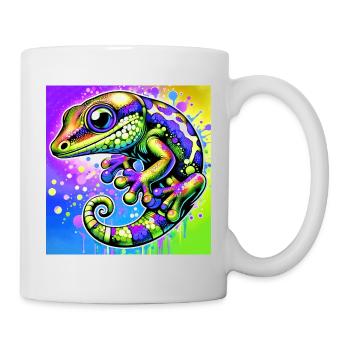 Gecko - Tasse - Weiß - Rechts