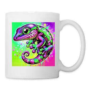 Gecko - Tasse - Weiß - Rechts