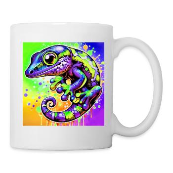 Gecko - Tasse - Weiß - Rechts