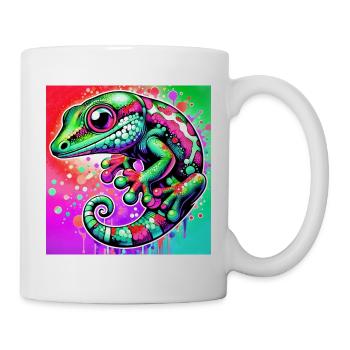 Gecko - Tasse - Weiß - Rechts