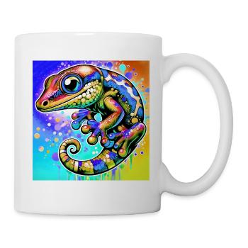 Gecko - Tasse - Weiß - Rechts