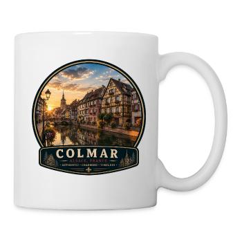 Colmar Frankreich Altstadt Fachwerkhäuser Urlaub - Tasse - Weiß - Rechts