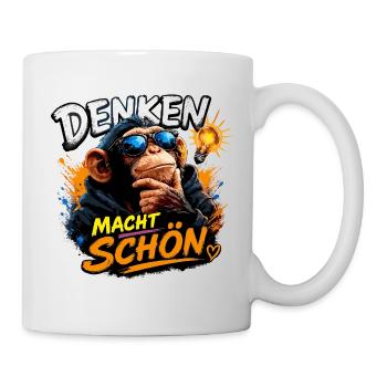 Denken macht schön. - Tasse - Weiß - Rechts