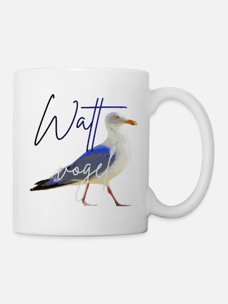 Nordsee Möwe Wattvogel Ostsee - Tasse - Weiß