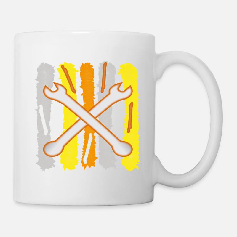 Werkzeug Schraubenschlüsseln - Tasse - Weiß