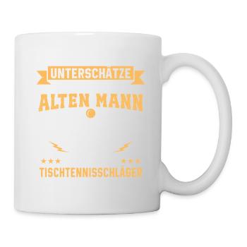  Alten Mann Mit Eine tischtennisschläger  - Tasse - Weiß - Rechts