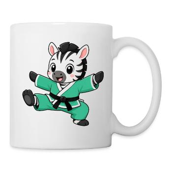 Zebra Karate Martial Arts Martial Arts Kick Animal - Mug - white - Right