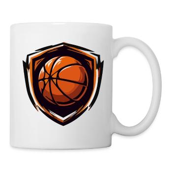 Basketball Shield Emblem Orange - Mug - white - Right