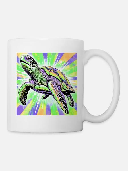 Schildkröte - Tasse - Weiß