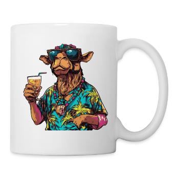 Kamel Comic Sommer - Tasse - Weiß - Rechts