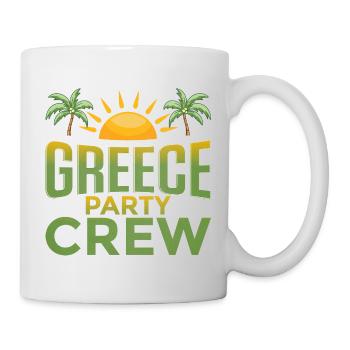 Équipe du parti grec - Mug blanc - blanc - Droite