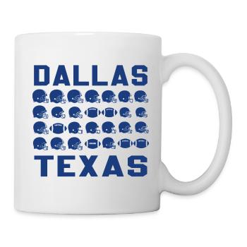 Modèle des casques de football de Dallas Texas - Mug blanc - blanc - Droite