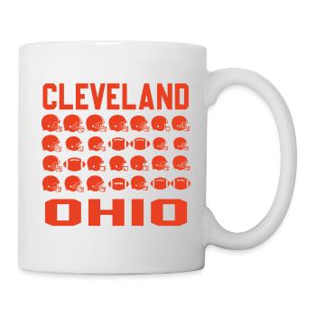 Cleveland Ohio Football Helmets - Mug - white - Right