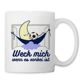 Fußballtraum "Weck mich wenn es vorbei ist" - Tasse - Weiß - Rechts