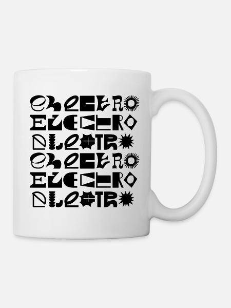 Logo-Design der Elektro-Musiktypografie - Tasse - Weiß