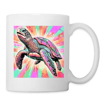 tortue - Mug blanc - blanc - Droite