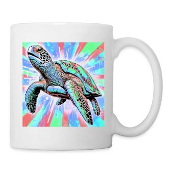 tortue - Mug blanc - blanc - Droite
