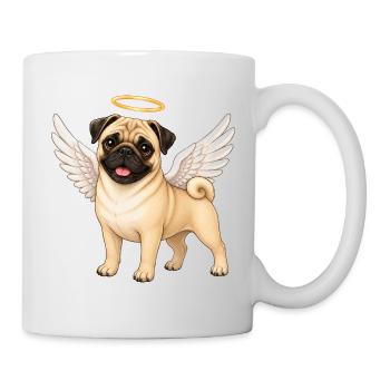 Cute Pug Angel Cartoon Dog Friends Animals - Mug - white - Right