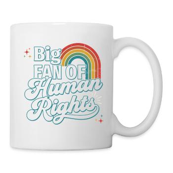 Pride Month LGBTQ - Big Fan of Human Rights - Mug - white - Right