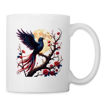 Lunar Blue Phoenix in Blühe - Tasse - Weiß - Rechts