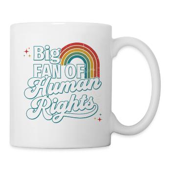 Pride Month LGBTQ - Big Fan of Human Rights - Mug - white - Right