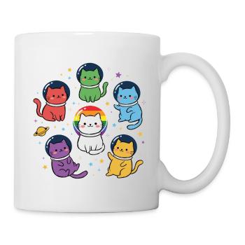 Pride Month LGBTQ – Rainbow Space Cats - Tasse - Weiß - Rechts
