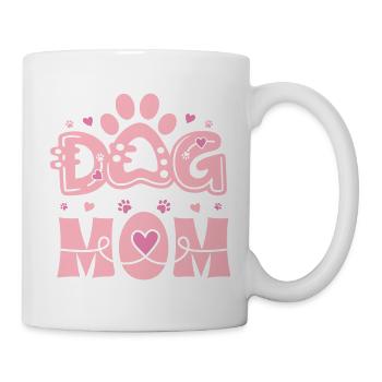 Minimal DOG MOM Monogram - Mug - white - Right
