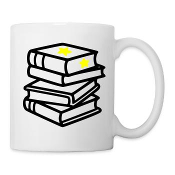 Stack of Books Star Fantasy Reading Book Club - Mug - white - Right