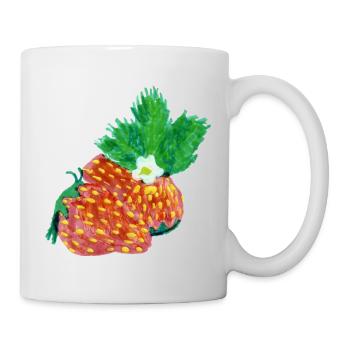 Art de la fraise - Mug blanc - blanc - Droite