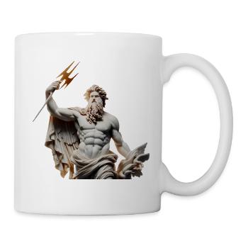 Statue du Dieu du Tonnerre de Zeus - Mug blanc - blanc - Droite