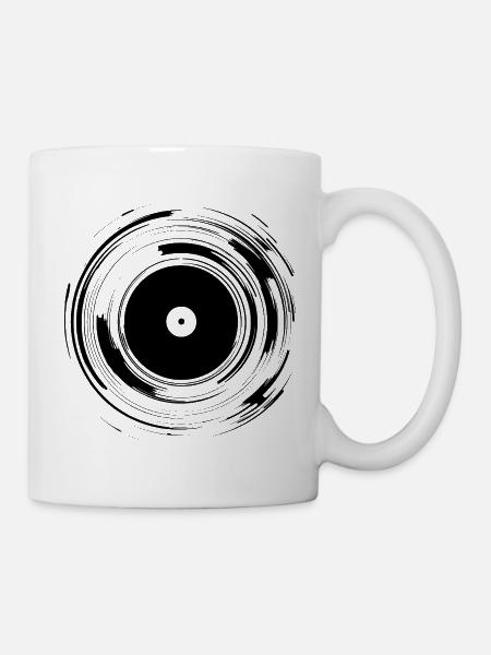 DJ Platte - Tasse - Weiß