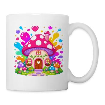 Colorful Mushroom House Magic - Mug - white - Right