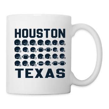 Grille de football du Texas avec casques - Mug blanc - blanc - Droite