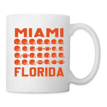 Miami Florida Football-Grid - Tasse - Weiß - Rechts