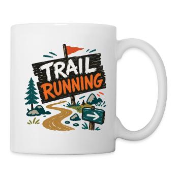 Course sur sentier - Mug blanc - blanc - Droite